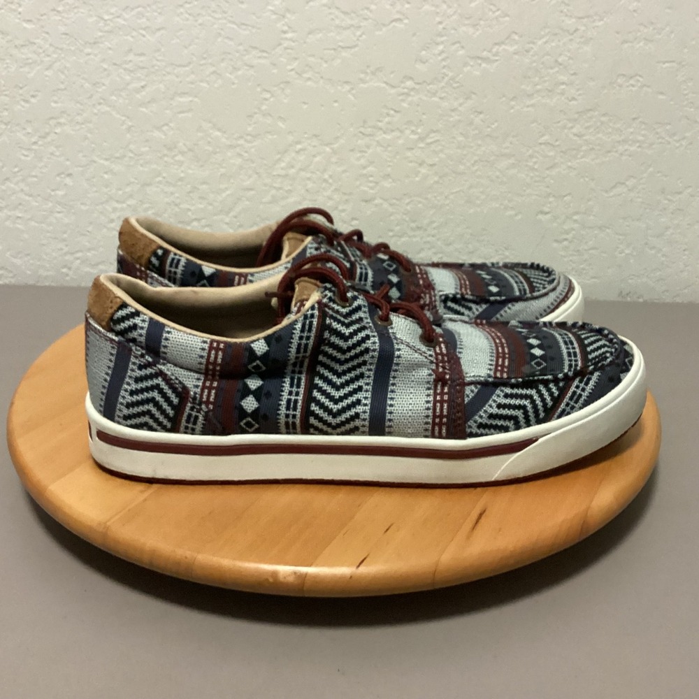 Twisted X Men's Loper  Casual‎ Shoes Size 9 M Aztec Print  Gray Maroon